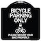 Signmission Bicycle Parking Please Secure Your Bike Properly Heavy-Gauge Aluminum Sign, 18" x 18", BW-1818-24317 A-DES-BW-1818-24317 - alternate 1